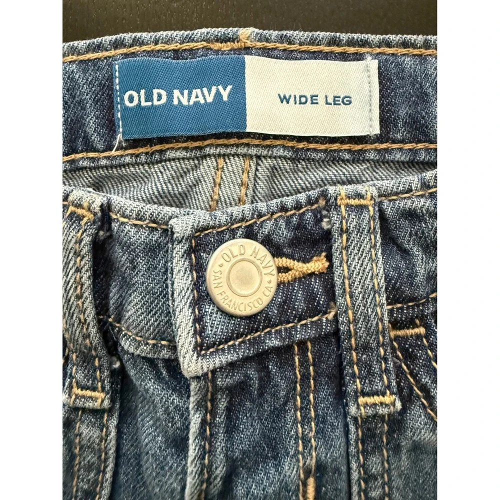 NWT Old Navy Toddler Wide-Leg Jeans Size 3T Blue 100% Cotton Denim